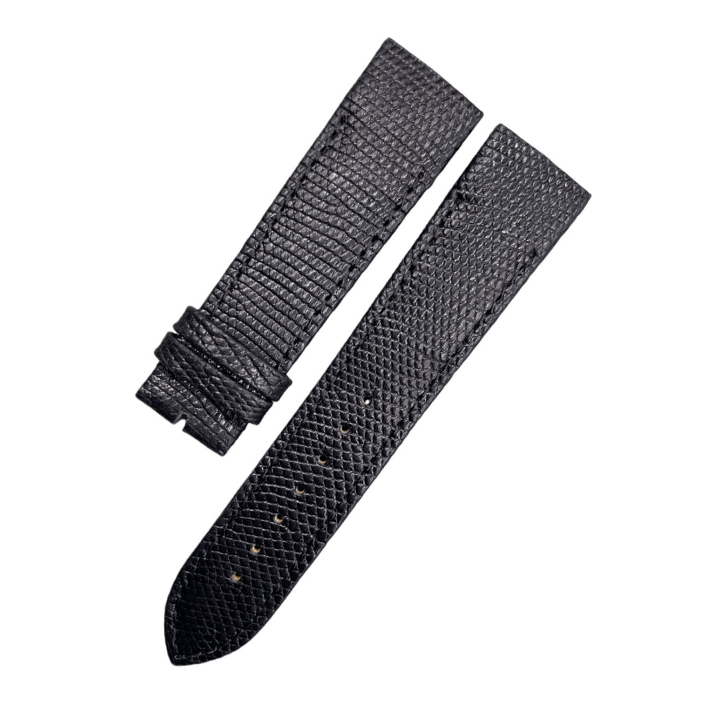 Custom Handcrafted SKY BLUE & BLACK LIZARD SKIN Strap for Blancpain Villeret Moonphase 6102