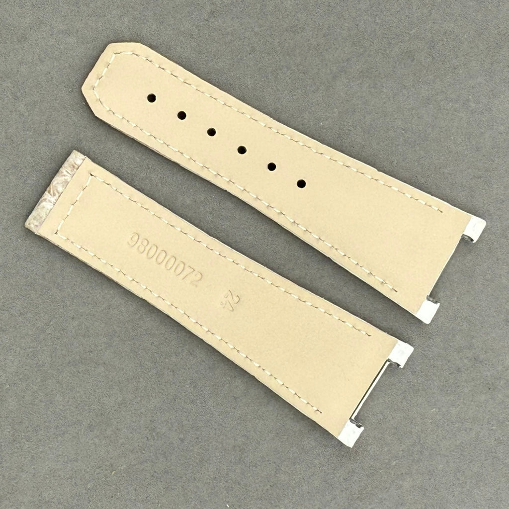 Compatible with Omega Constellation Double Eagle Manhattan Himalayan ALLIGATOR Folding Strap