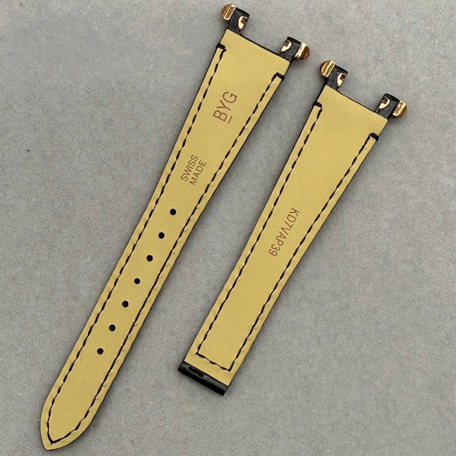 Fits Cartier Pasha WJPA0033 Black ALLIGATOR Genuine Leather Watch Strap Customized (Old Strap Required for Mailing)