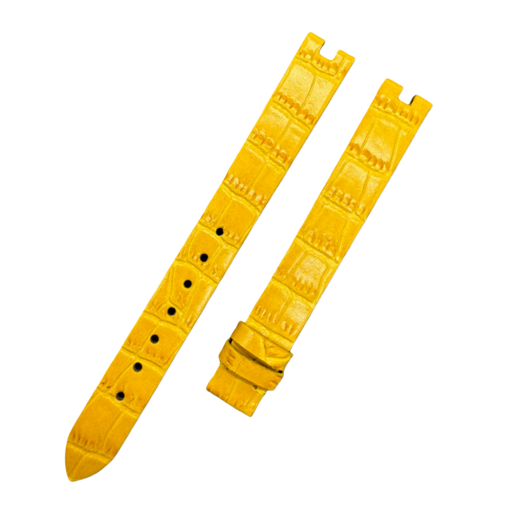 Compatible with Chopard Happy Diamonds Ladies' 209426 Yellow Cowhide Strap