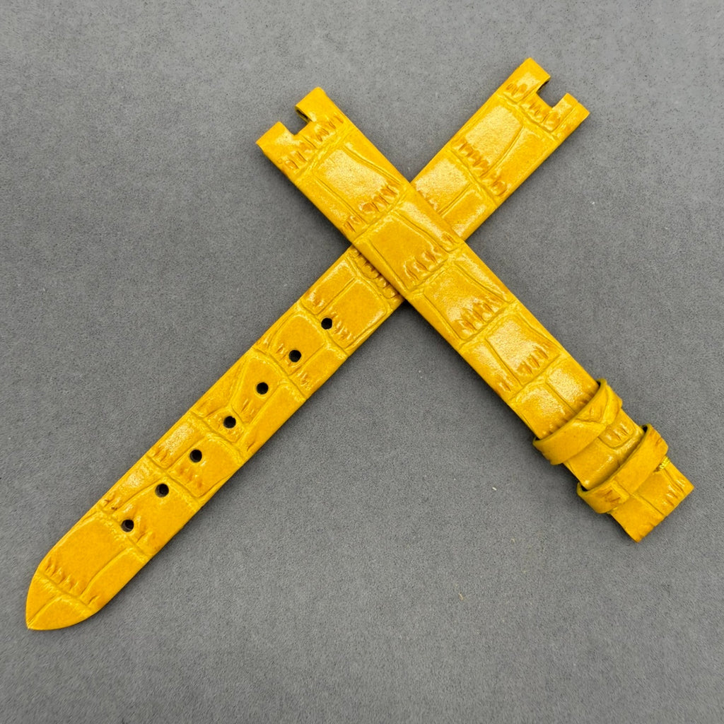 Compatible with Chopard Happy Diamonds Ladies' 209426 Yellow Cowhide Strap
