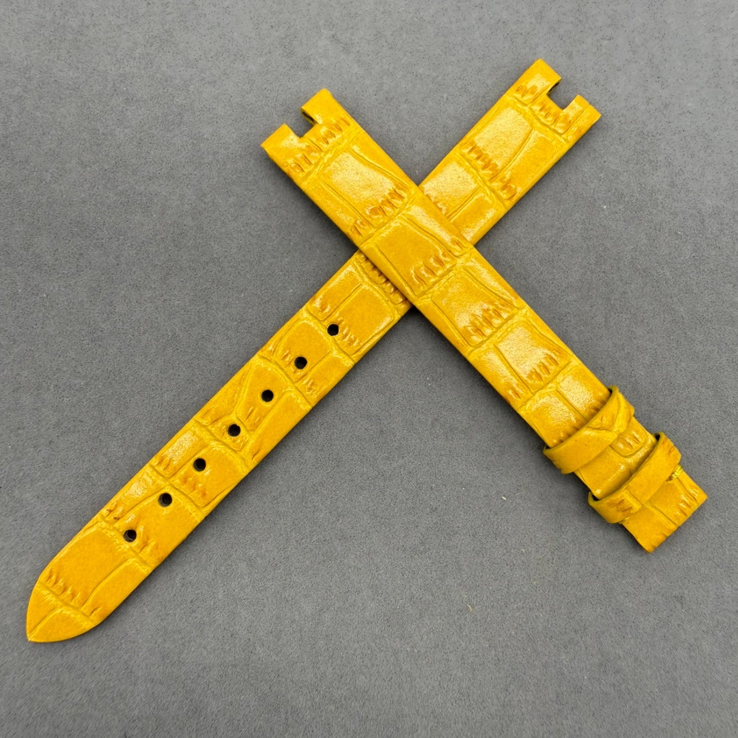 Compatible with Chopard Happy Diamonds Ladies' 209426 Yellow Cowhide Strap