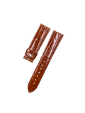 Custom Handcrafted HIGH-GLOSS BROWN ALLIGATOR Leather Strap for Breitling Premier Collection