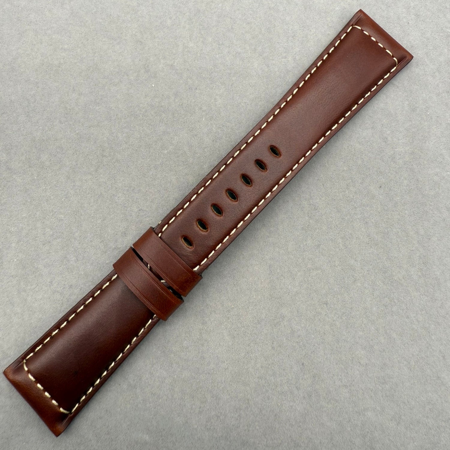 Compatible with Panerai Luminor Brown Crazy Horse Leather Handmade Custom Strap