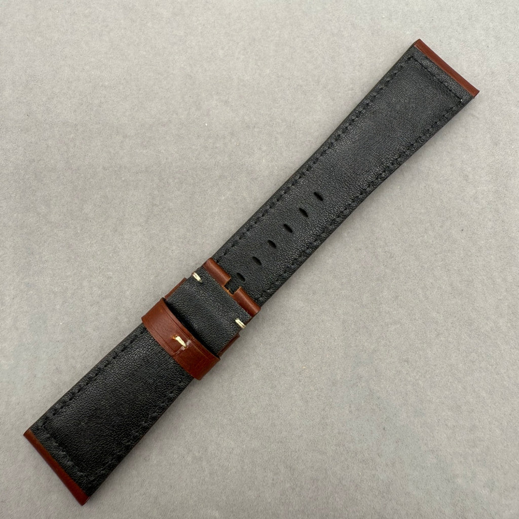 Compatible with Panerai Luminor Brown Crazy Horse Leather Handmade Custom Strap