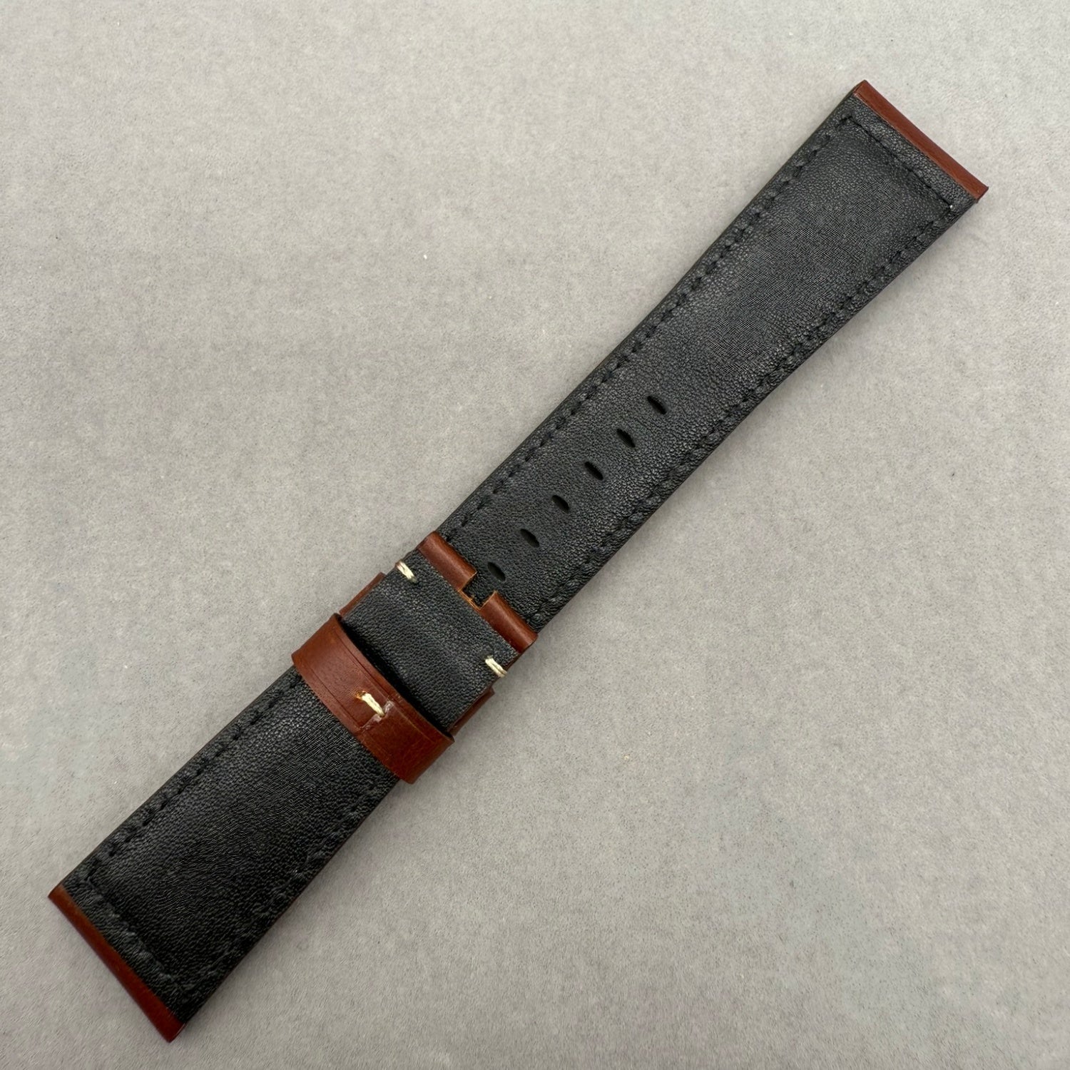 Compatible with Panerai Luminor Brown Crazy Horse Leather Handmade Custom Strap