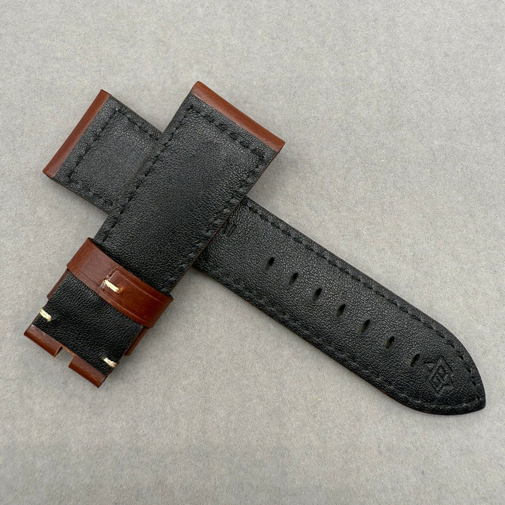 Compatible with Panerai Luminor Brown Crazy Horse Leather Handmade Custom Strap