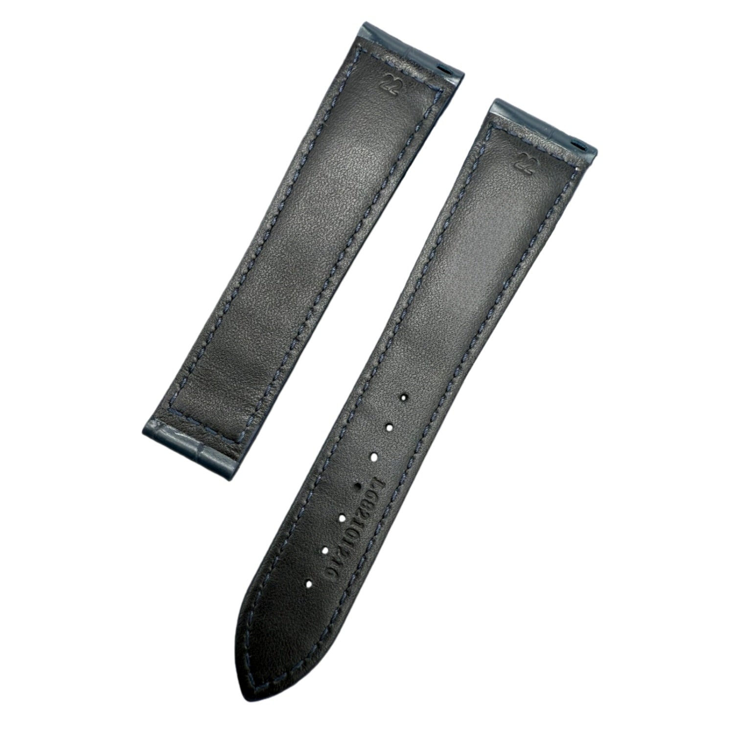 Fits Longines Pioneer L3.810.4.93.0 Deep Blue ALLIGATOR Foldover Handmade Custom Genuine Leather Watch Strap