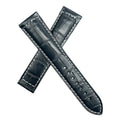 Fits Longines Pioneer L3.810.4.93.0 Deep Blue ALLIGATOR Foldover Handmade Custom Genuine Leather Watch Strap