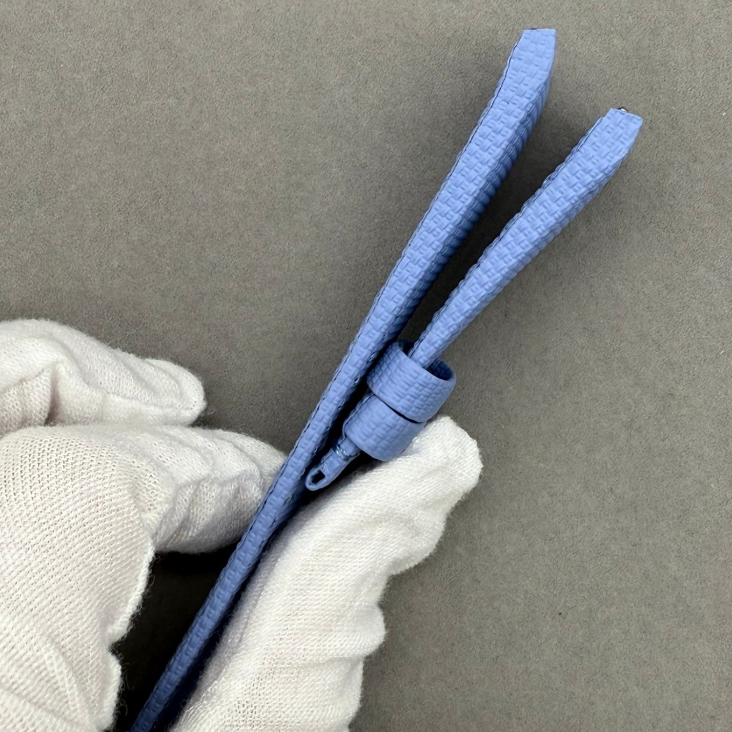 Handcrafted Light Blue Nylon-Fluororubber Quick-Release Watch Strap for Audemars Piguet 26420 15720