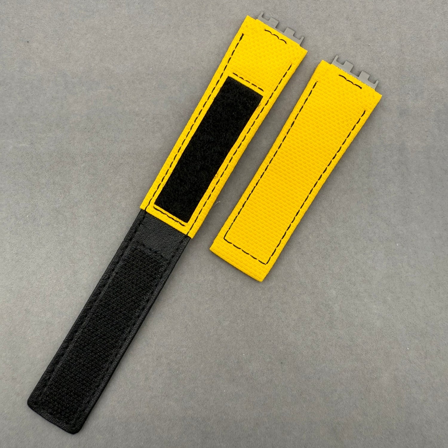 Custom Handmade Yellow Velcro Watch Strap for Hublot Big Bang 441