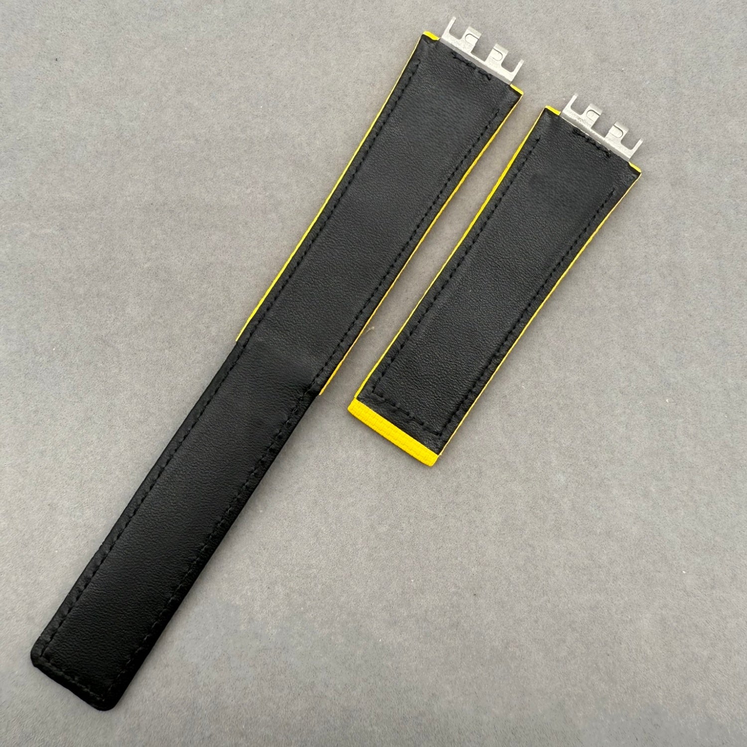 Custom Handmade Yellow Velcro Watch Strap for Hublot Big Bang 441