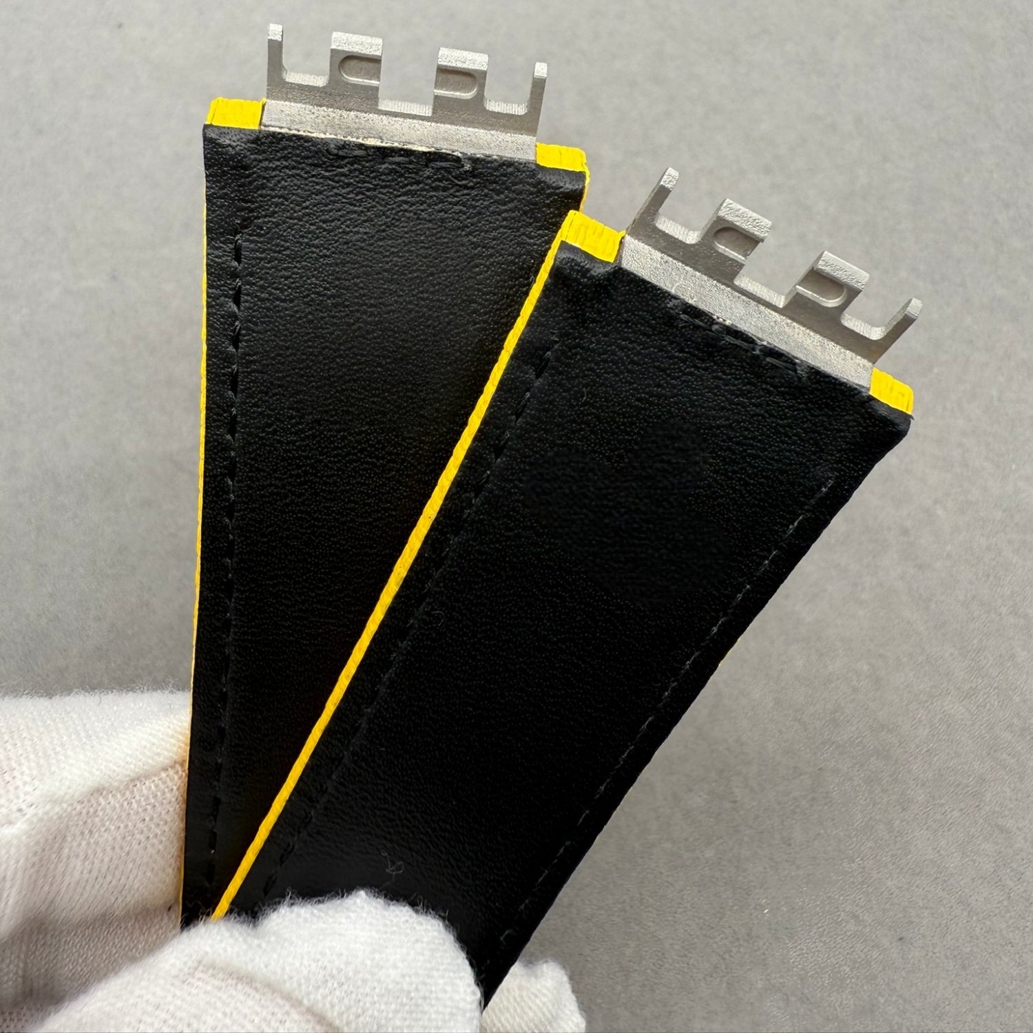Custom Handmade Yellow Velcro Watch Strap for Hublot Big Bang 441