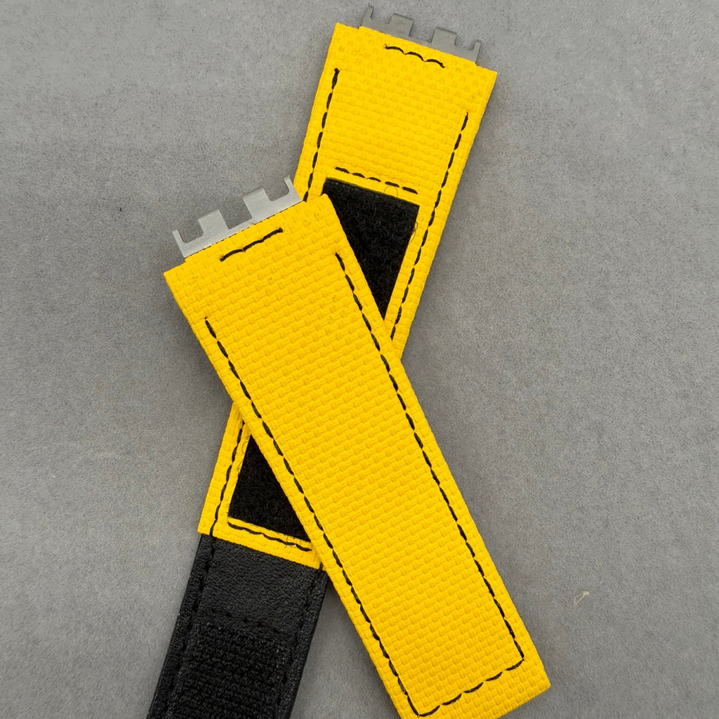Custom Handmade Yellow Velcro Watch Strap for Hublot Big Bang 441