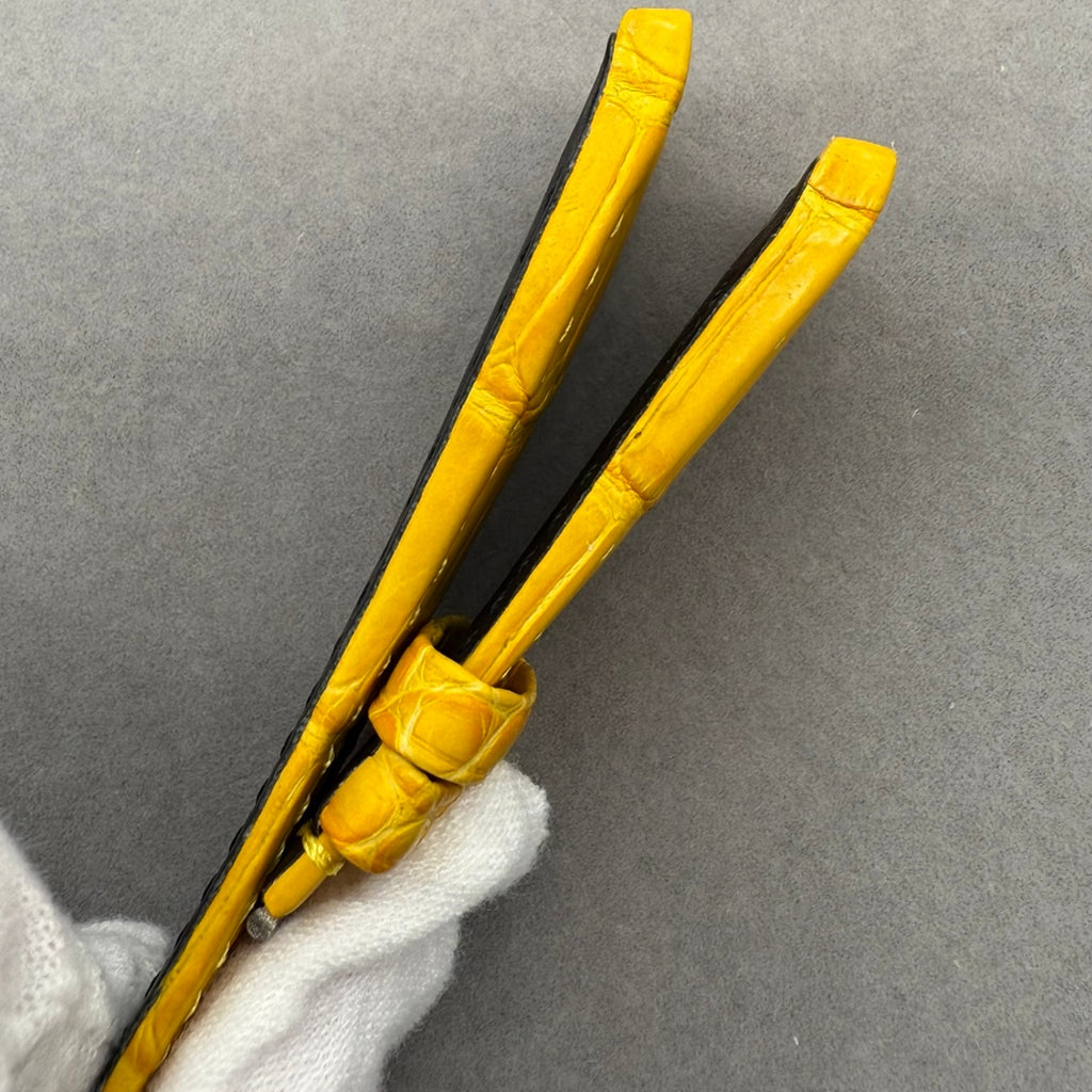 Handcrafted Custom Alligator Leather Watch Strap for Audemars Piguet 26240/15720 - Yellow, Quick-Release