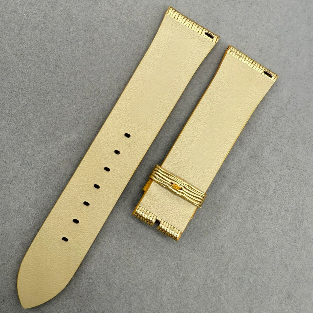 Handcrafted Custom Cowhide Watch Strap for Rolex Daytona Series - Gold Streamlined Design