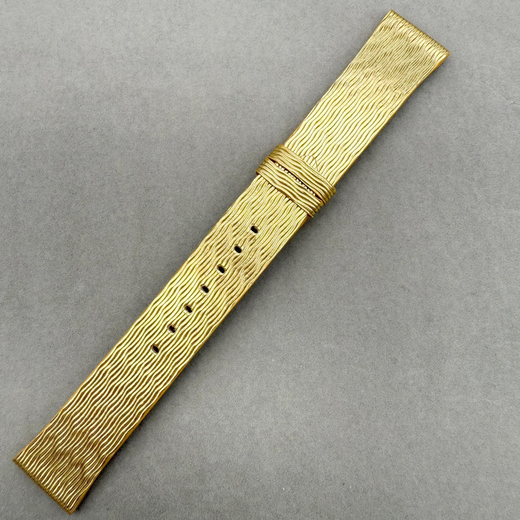 Handcrafted Custom Cowhide Watch Strap for Rolex Daytona Series - Gold Streamlined Design