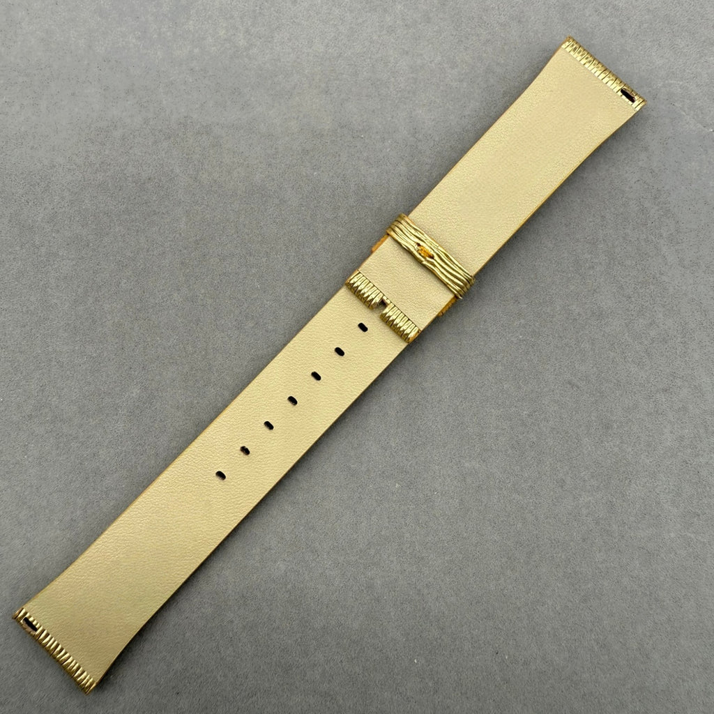 Handcrafted Custom Cowhide Watch Strap for Rolex Daytona Series - Gold Streamlined Design