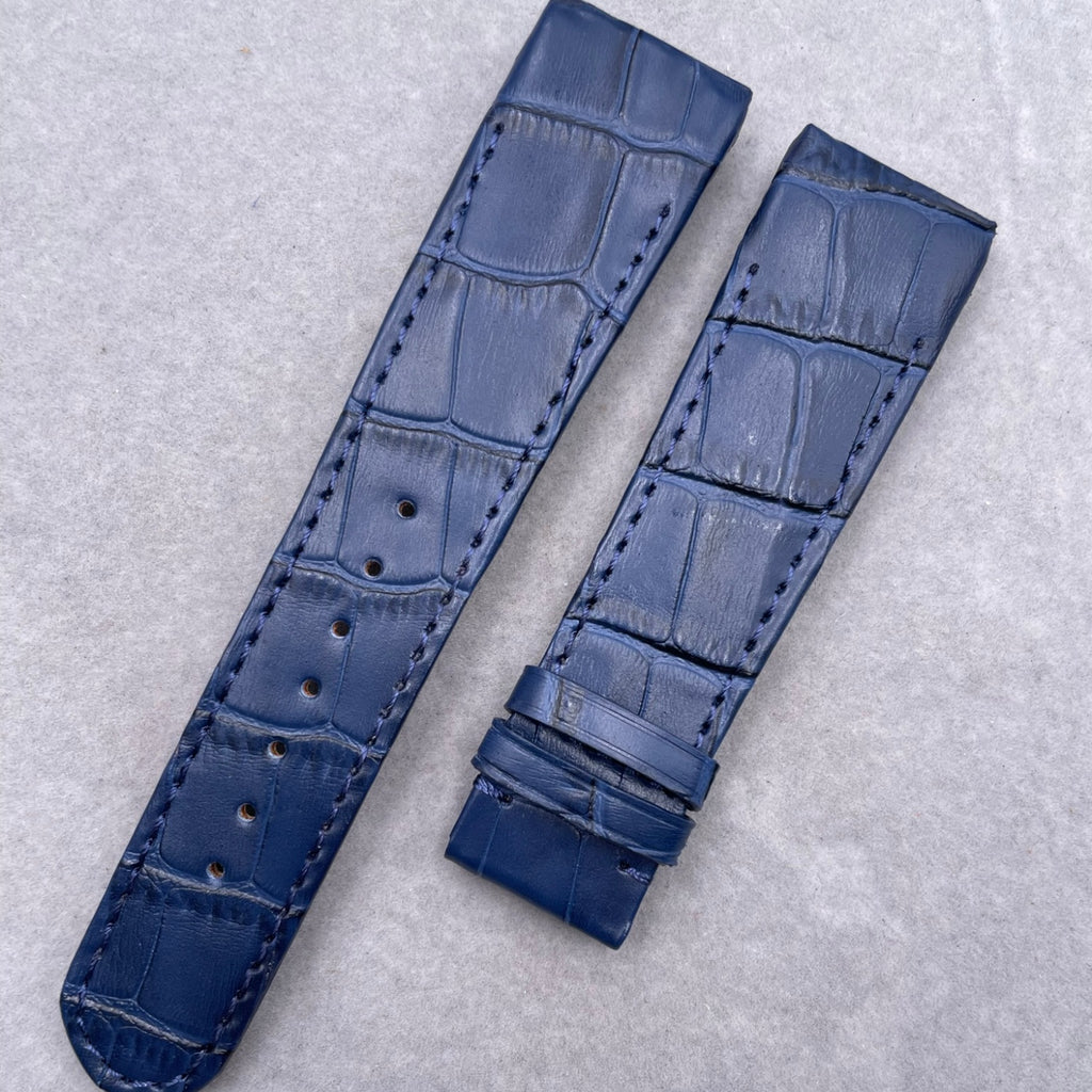 Custom Handmade Orange Cowhide Leather Watch Strap with Buckle for Ulysse Nardin Bubble Series