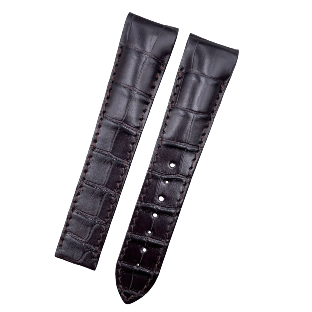 Custom Handmade Brown & Deep Green Alligator Leather Watch Strap for OMEGA Seamaster 300 & Seamaster 150