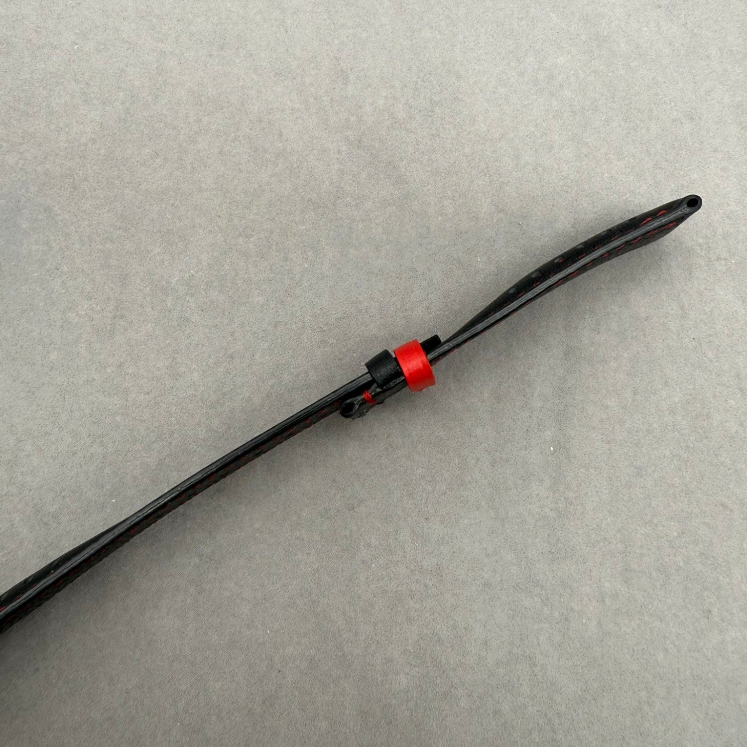 Handcrafted Custom Black Plain Cowhide & Red Perforated Leather Watch Strap for Omega Speedmaster Limited Edition - Black & Red