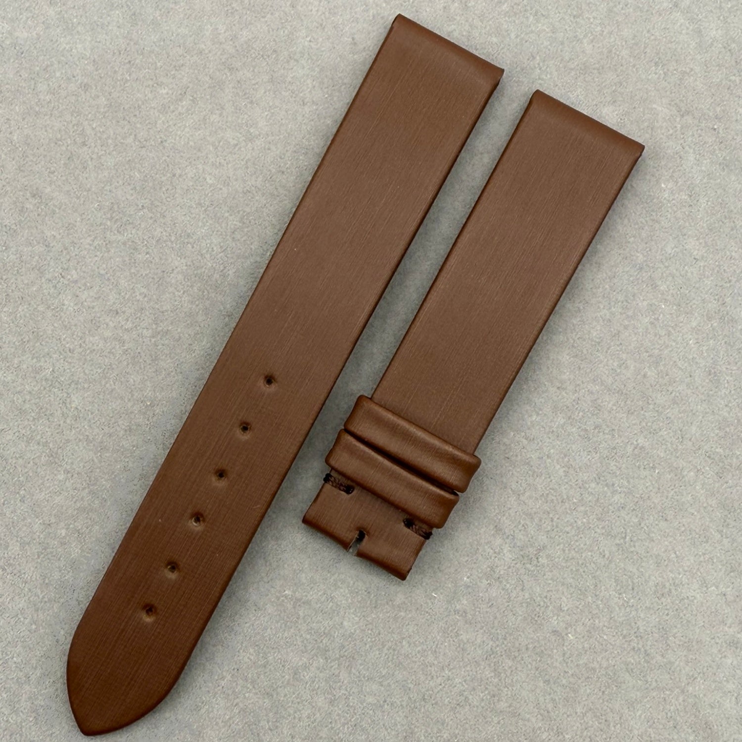 Handcrafted Custom Brown Silk-Calfskin Leather Watch Strap for Piaget POSSESSION Series