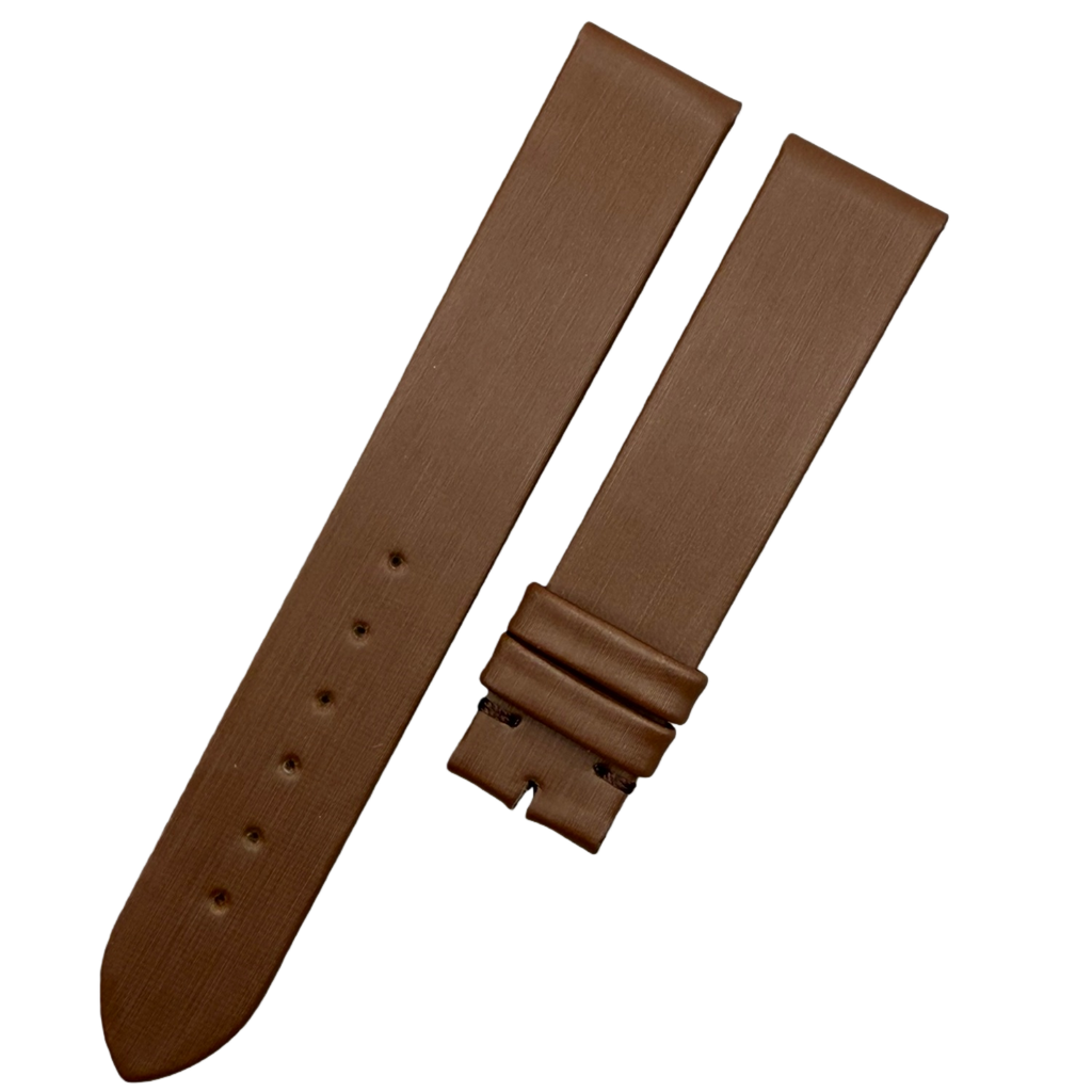 Handcrafted Custom Brown Silk-Calfskin Leather Watch Strap for Piaget POSSESSION Series