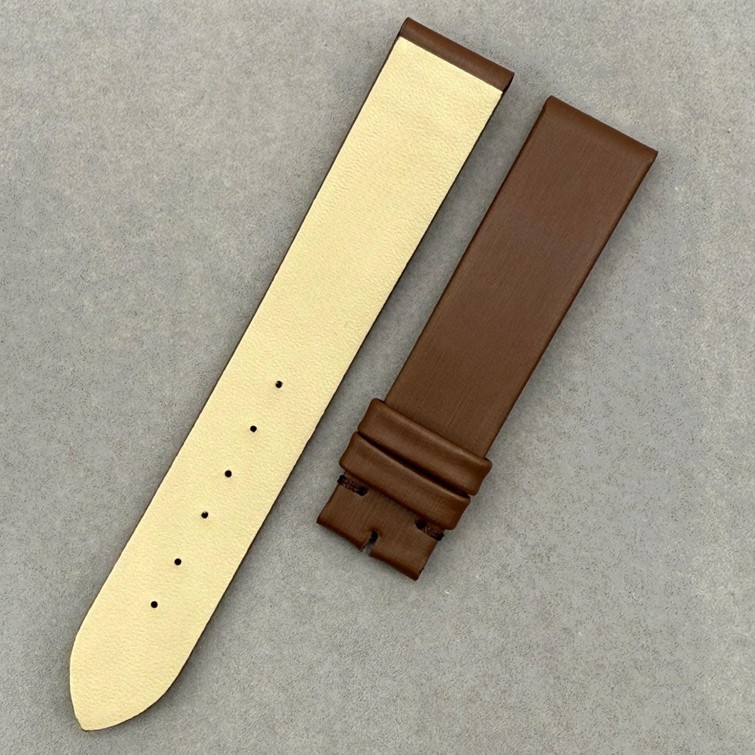 Handcrafted Custom Brown Silk-Calfskin Leather Watch Strap for Piaget POSSESSION Series