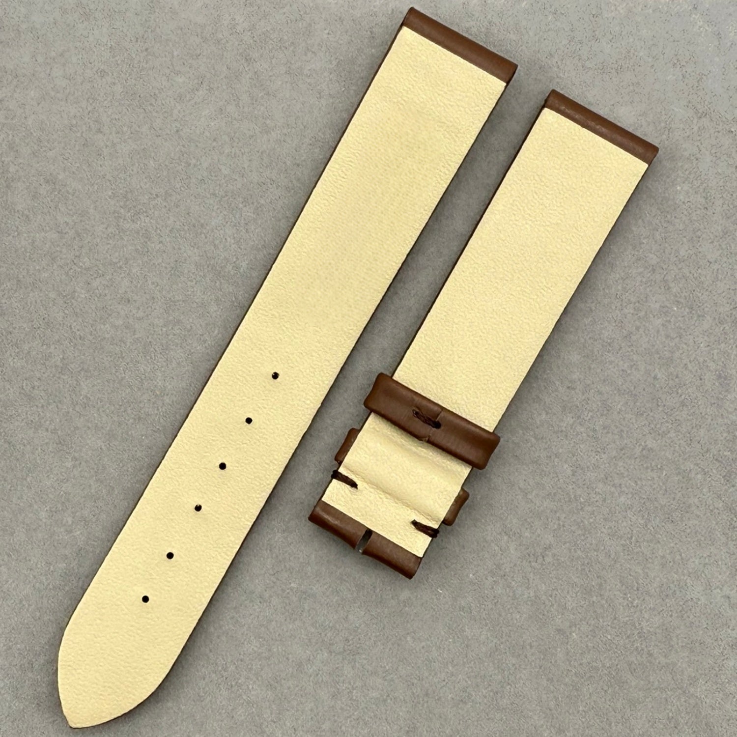 Handcrafted Custom Brown Silk-Calfskin Leather Watch Strap for Piaget POSSESSION Series