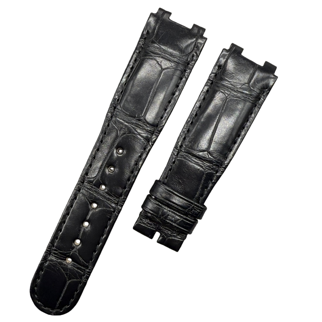 Handcrafted Black Alligator Leather Watch Strap for Breguet Marine Series 5517/5527/5547