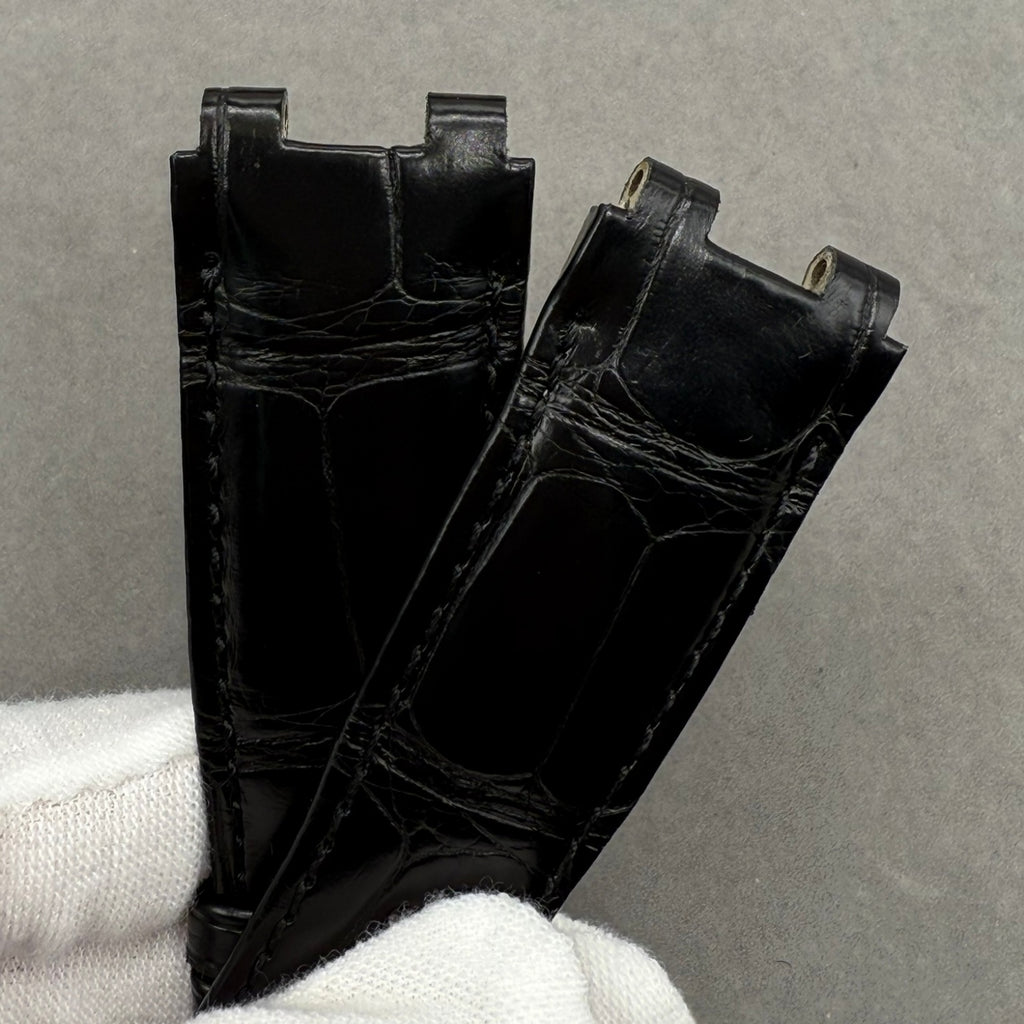Handcrafted Black Alligator Leather Watch Strap for Breguet Marine Series 5517/5527/5547