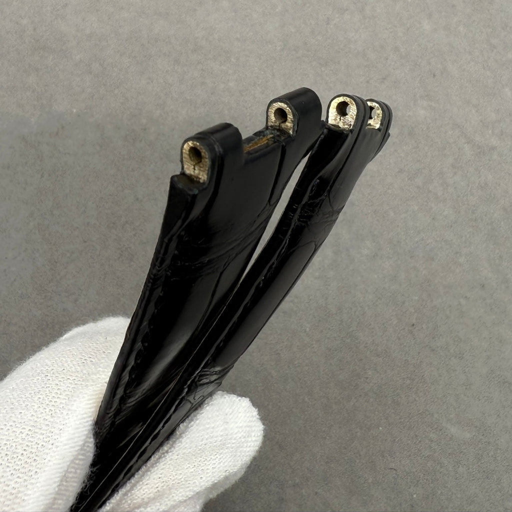 Handcrafted Black Alligator Leather Watch Strap for Breguet Marine Series 5517/5527/5547