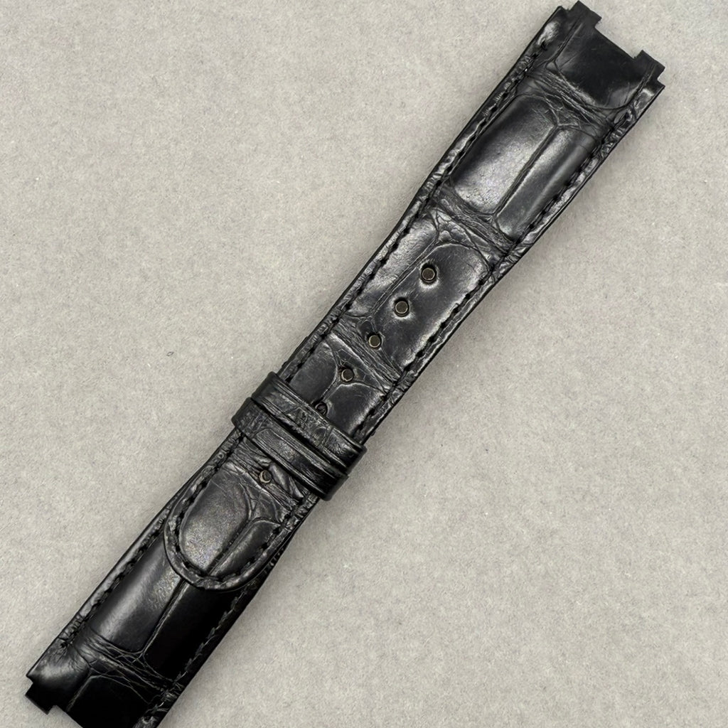 Handcrafted Black Alligator Leather Watch Strap for Breguet Marine Series 5517/5527/5547