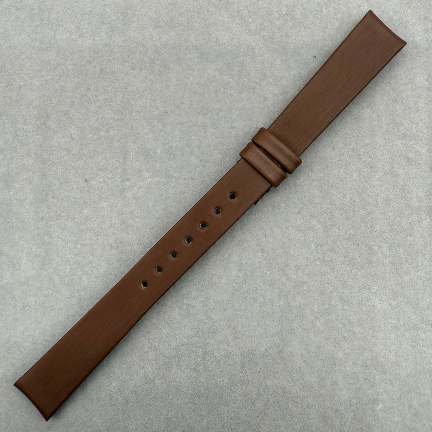 Handcrafted Custom Brown Silk Satin Cowhide Leather Watch Strap for Piaget POSSESSION Series
