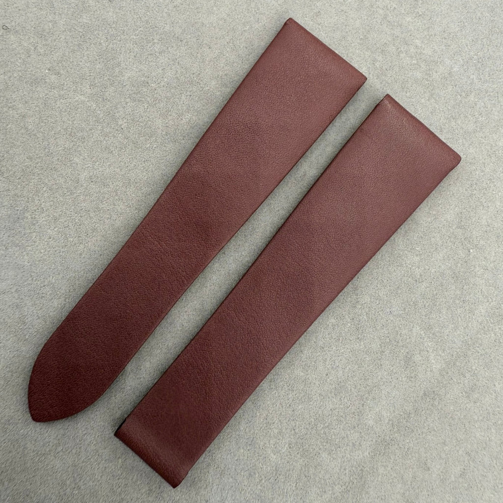 Handcrafted Custom Purple Silk-Calfskin Leather Watch Strap with Original Foldable Clasp for Piaget LIMELIGHT Series