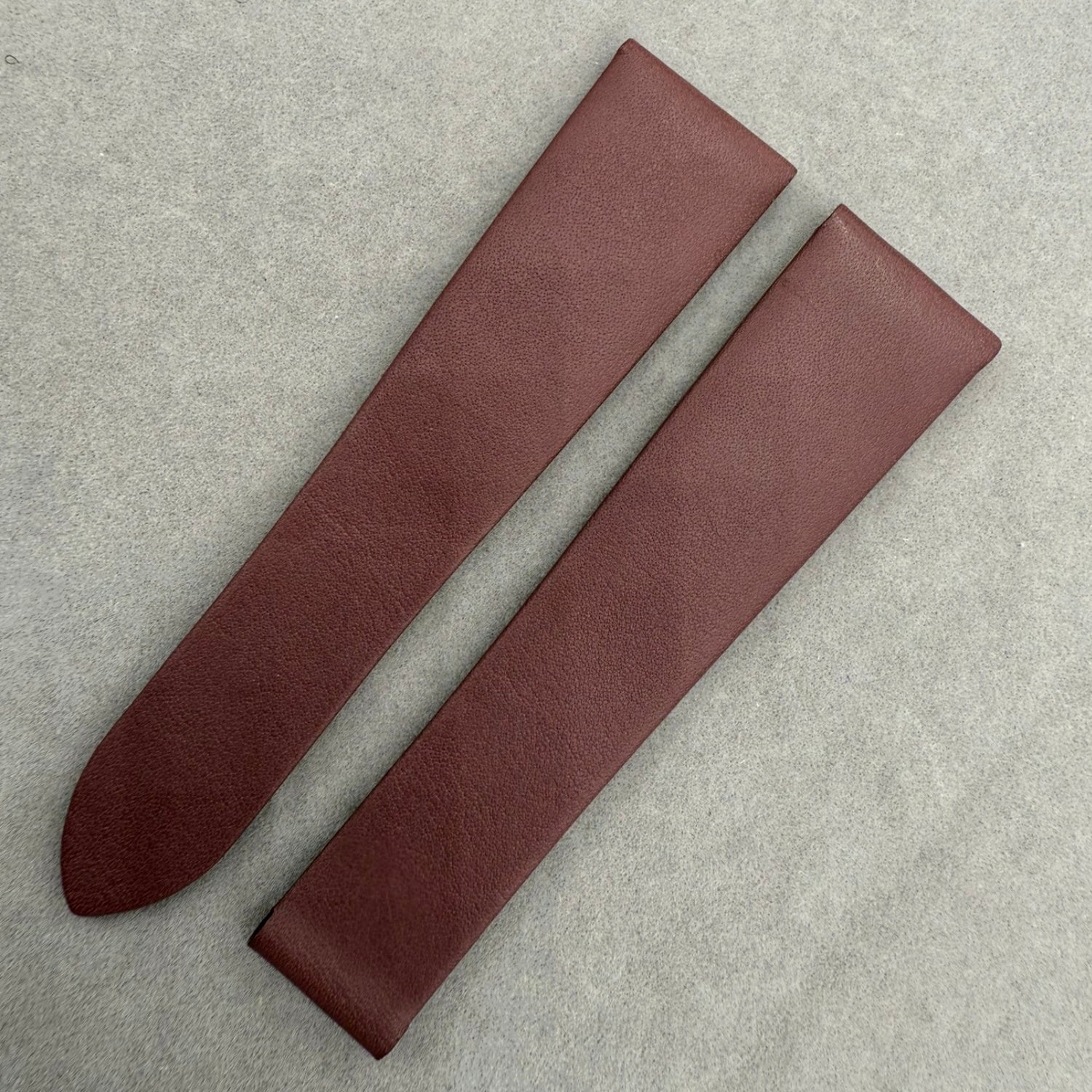 Handcrafted Custom Purple Silk-Calfskin Leather Watch Strap with Original Foldable Clasp for Piaget LIMELIGHT Series