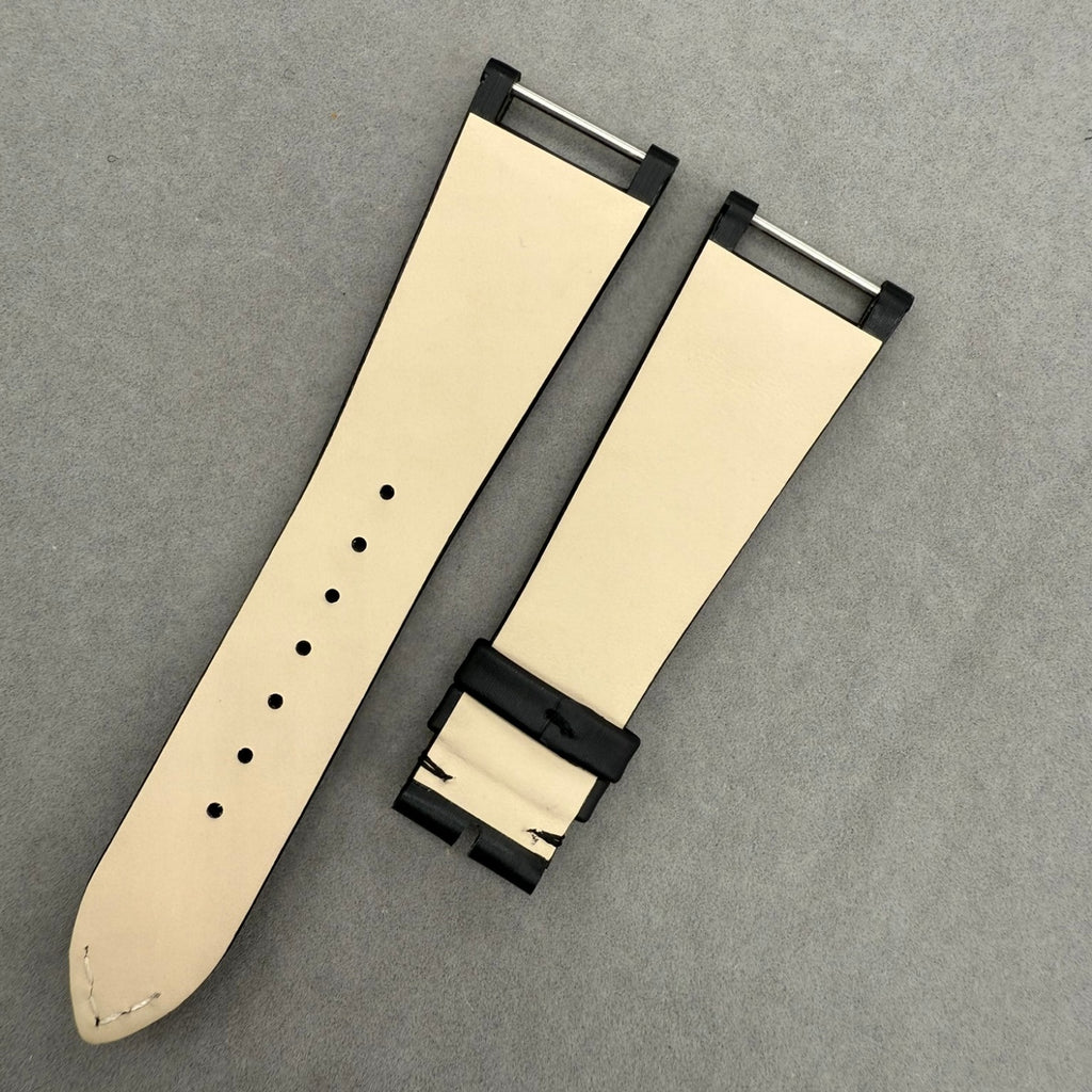 Customization Plan for Black Silk-Silk Cowhide Handmade Watch Strap Compatible with Patek Philippe TWENTY-4 Series 4910