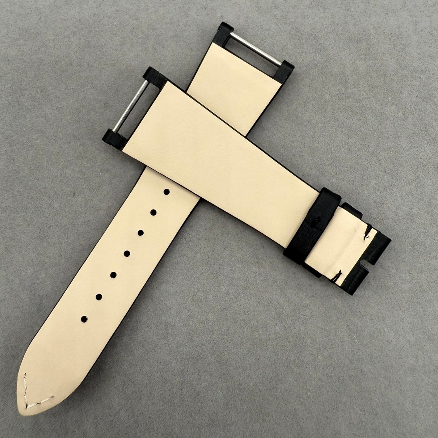 Customization Plan for Black Silk-Silk Cowhide Handmade Watch Strap Compatible with Patek Philippe TWENTY-4 Series 4910
