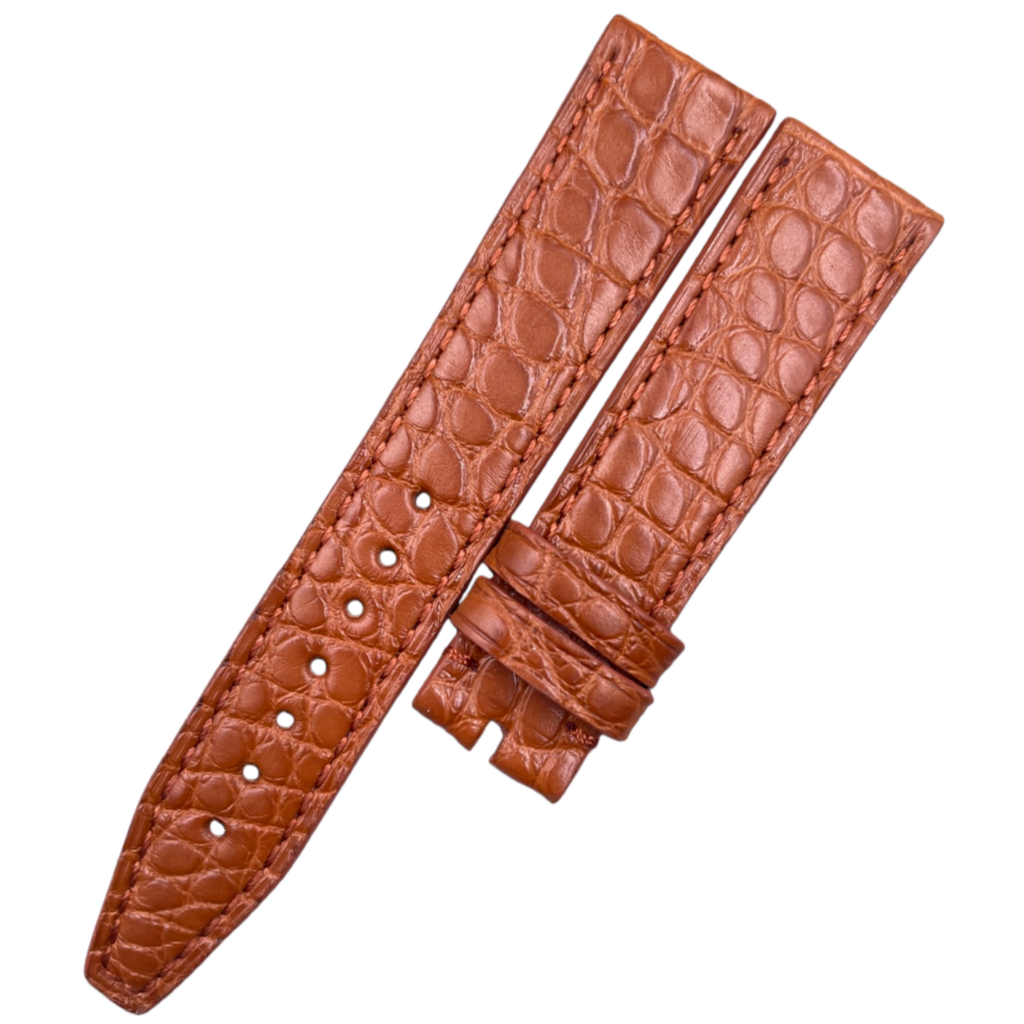 Compatible with IWC Engineer Brown Round Pattern ALLIGATOR Strap