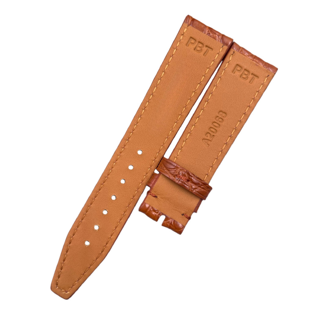 Compatible with IWC Engineer Brown Round Pattern ALLIGATOR Strap