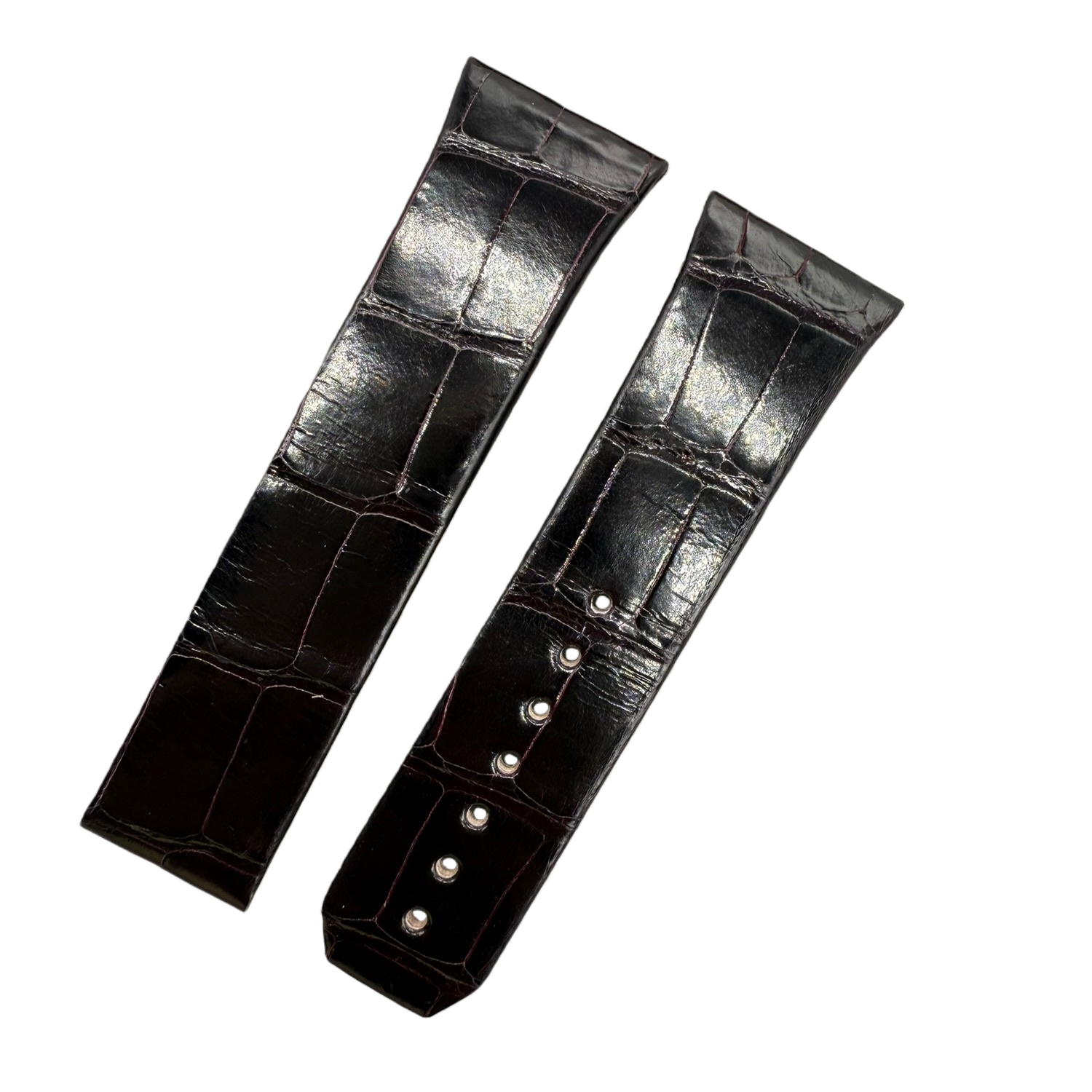 Handcrafted Custom Alligator Leather Watch Strap for Omega Constellation 35mm Quartz 123.13.35.60.60 - Deep Purple