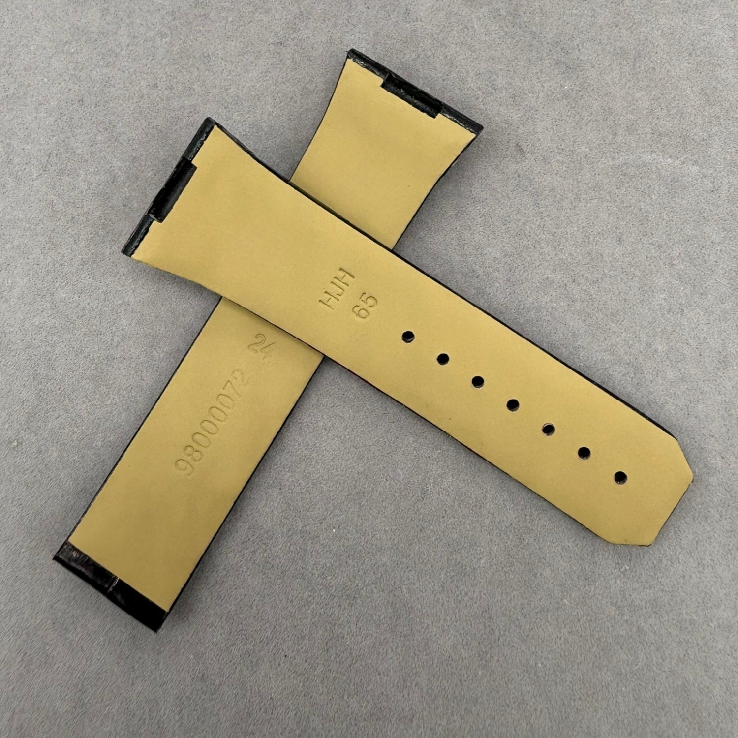 Handcrafted Custom Alligator Leather Watch Strap for Omega Constellation 35mm Quartz 123.13.35.60.60 - Deep Purple