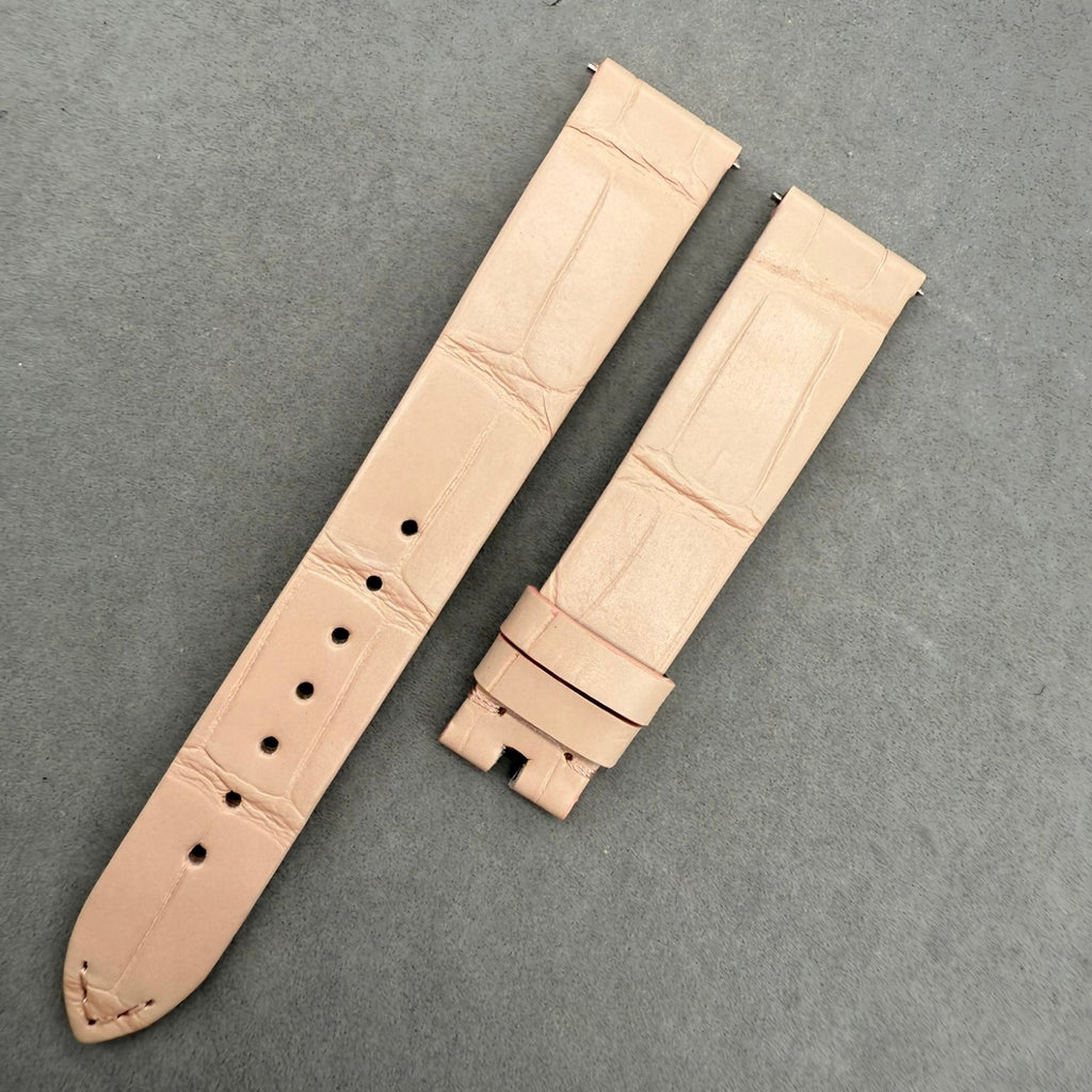 Quick-Release Alligator Leather Watch Strap for Vacheron Constantin Éliane Goddess Series - Bare Pink