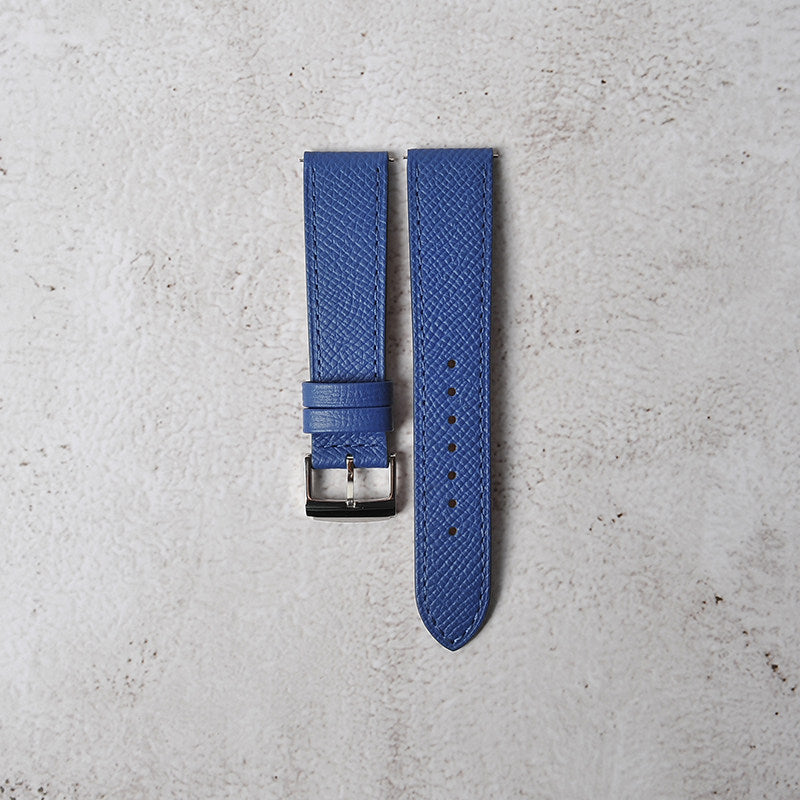 New French EPSOM Palm Pattern Cowhide Leather Watch Strap, Suitable for Omega and Tisso