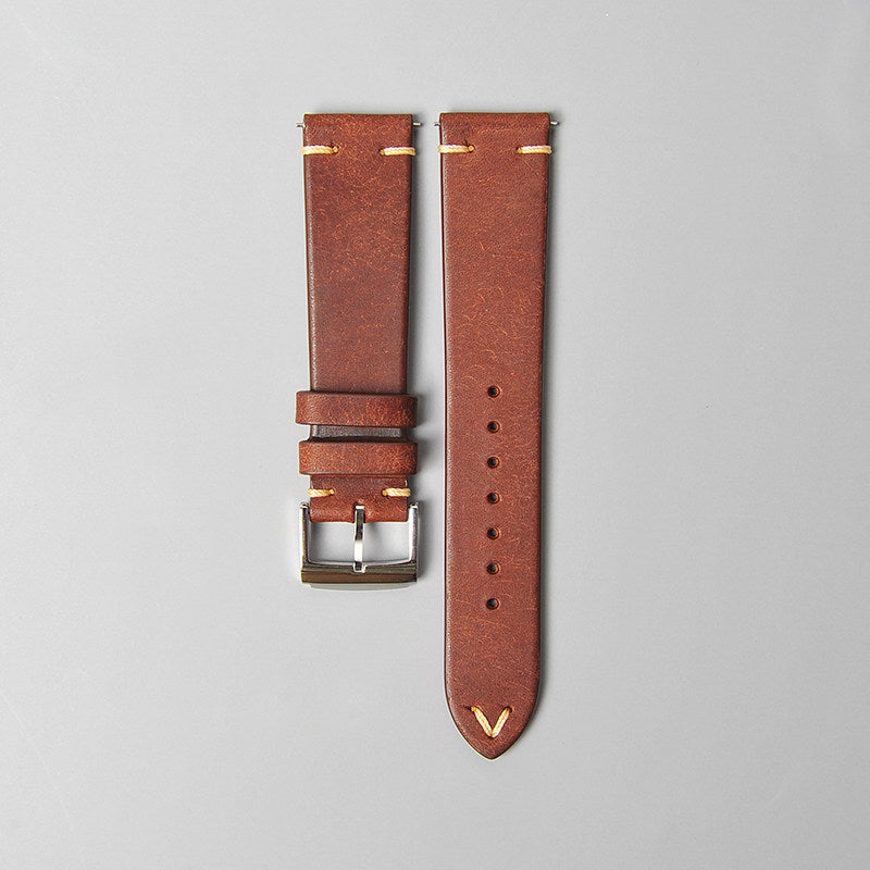 Retro Frosted Reverse Suede Leather Watch Strap for Omega, Jaeger-LeCoultre and Mido Watches