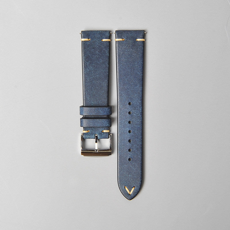 Retro Frosted Reverse Suede Leather Watch Strap for Omega, Jaeger-LeCoultre and Mido Watches