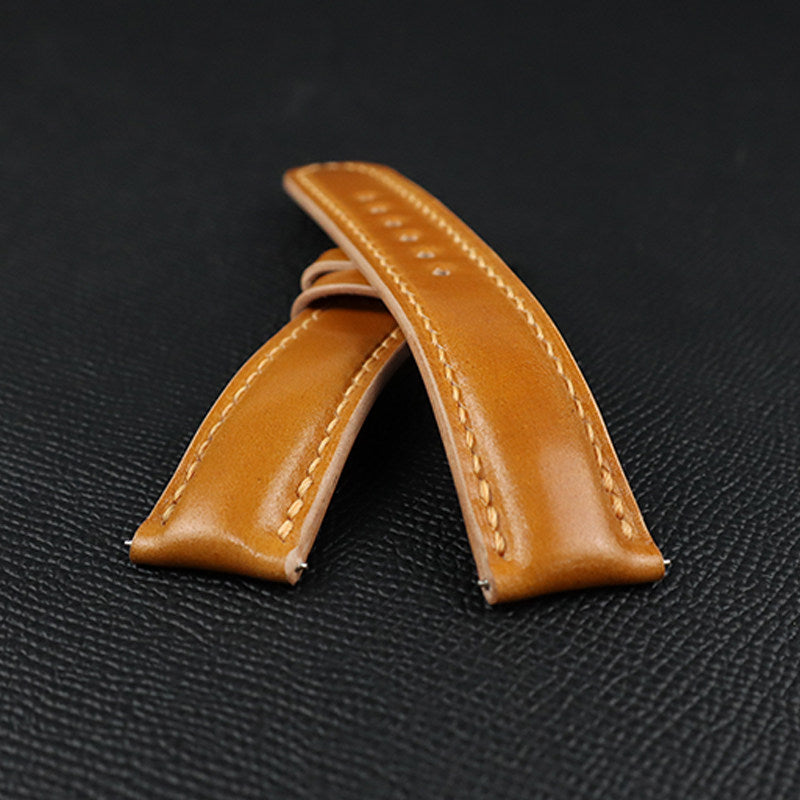 New Year Premium Horsehide Leather Watch Strap - Amber Color, Multi-Color Optional, Compatible with Omega Seamaster, Longines, Piaget & Jaeger-LeCoultre