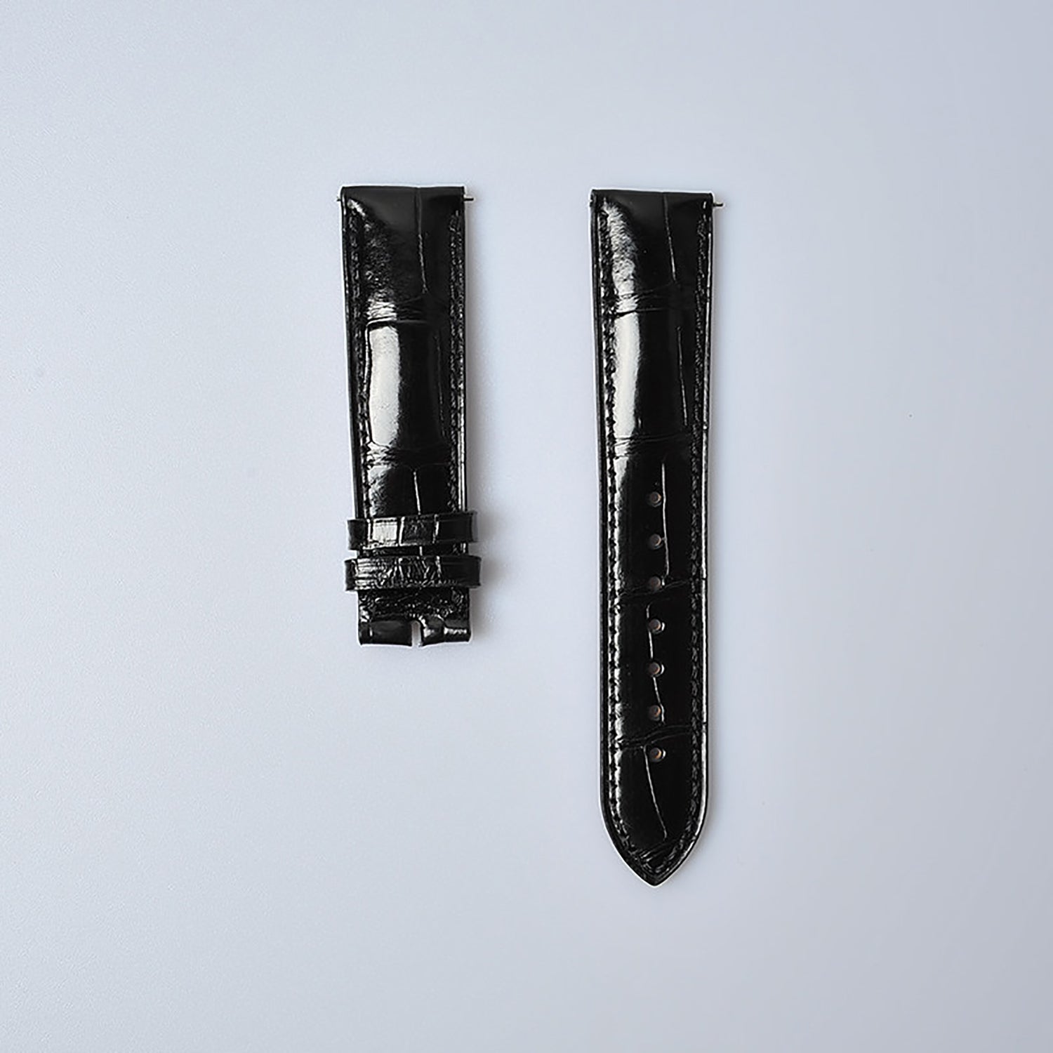 Soft Medium-Gloss American Alligator Leather Watch Strap for Men, Suitable for Jaeger-LeCoultre, Girard-Perregaux and IWC Watches