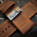 Handmade Watch Strap Customization - British Vintage Cowhide, Oil-Waxed Thickened, American-Style Reverse Suede Pin-Buckle