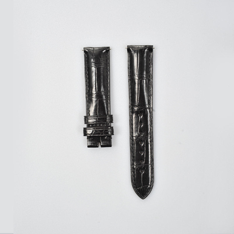 Double-Sided New Nile Crocodile Leather Watch Strap for Men, Compatible with Jaeger-LeCoultre, Omega and Mido Mechanical Watches